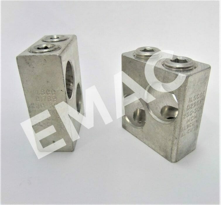 ILSCO ACON-500 1-Pole Crimp Connector – Silver, Single Port, Open Box