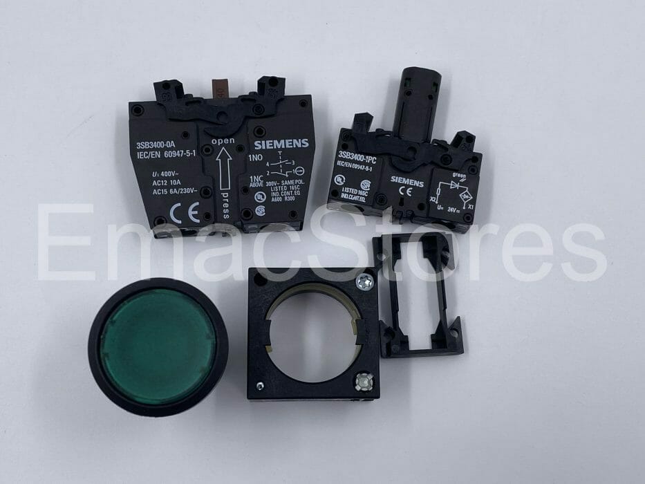Siemens 3SB3 220-0AA41 E: 02 Leuchtdrucktaster grün -unused/OVP